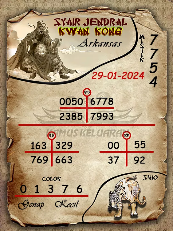 syair jendral kwan kwong arkansas 29 01 2024