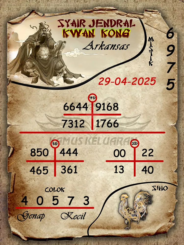 syair jendral kwan kong arkansas 29 04 2025