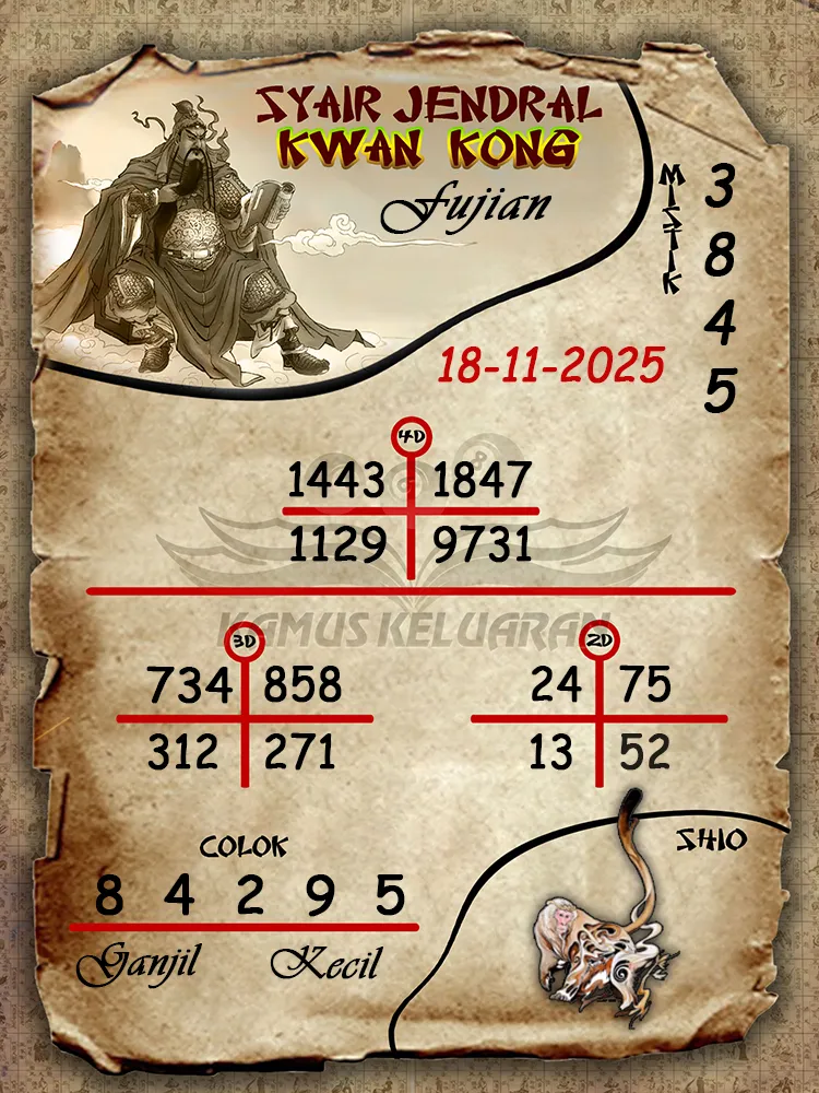 Syair Jendral Kwan Kong Fujian 18 11 2025