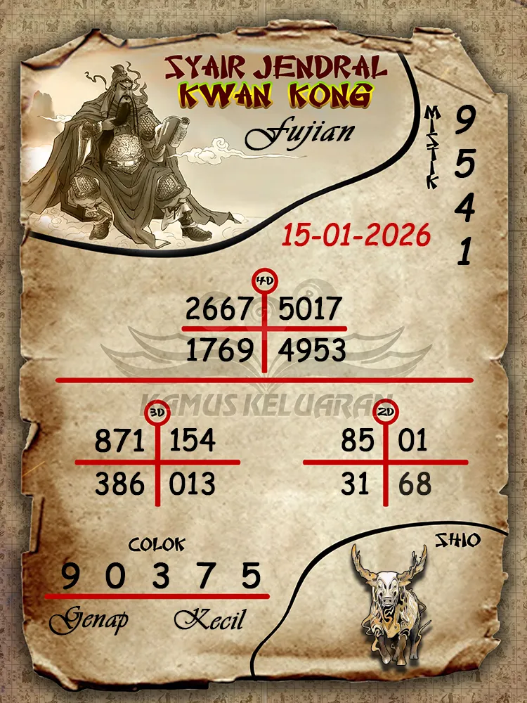 Syair Jendral Kwan Kong Fujian 15 01 2026
