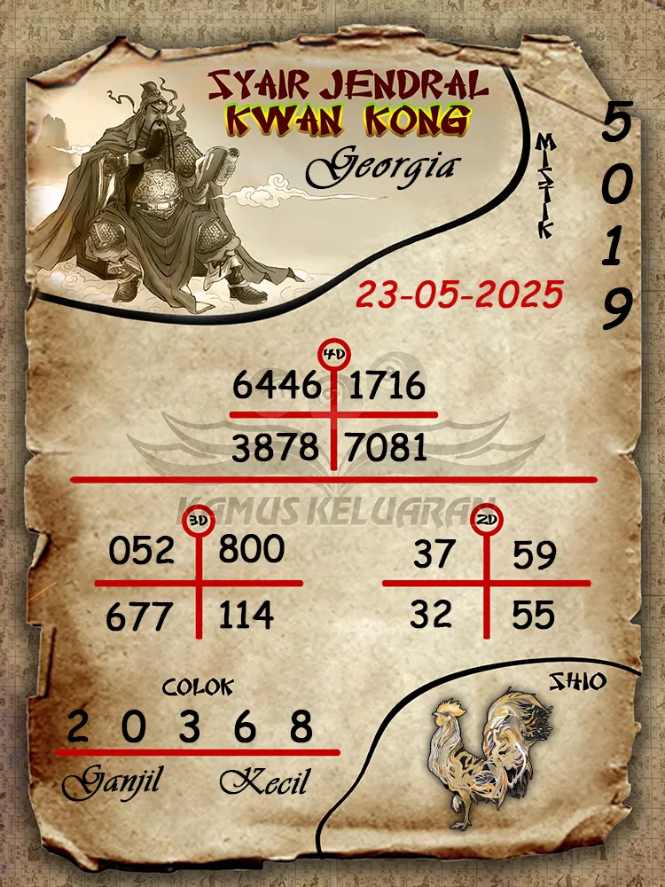 syair jendral kwan kong goergia 23 05 2025