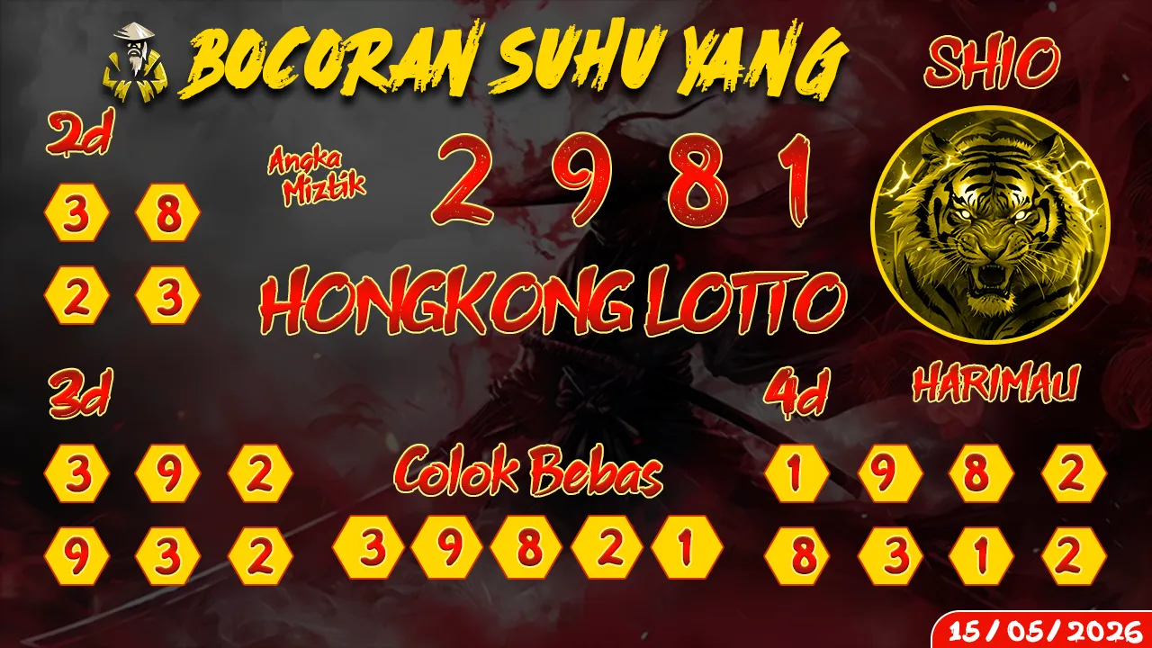 syair Bocoran Suhu Yang Hongkong Lotto 15 05 2026