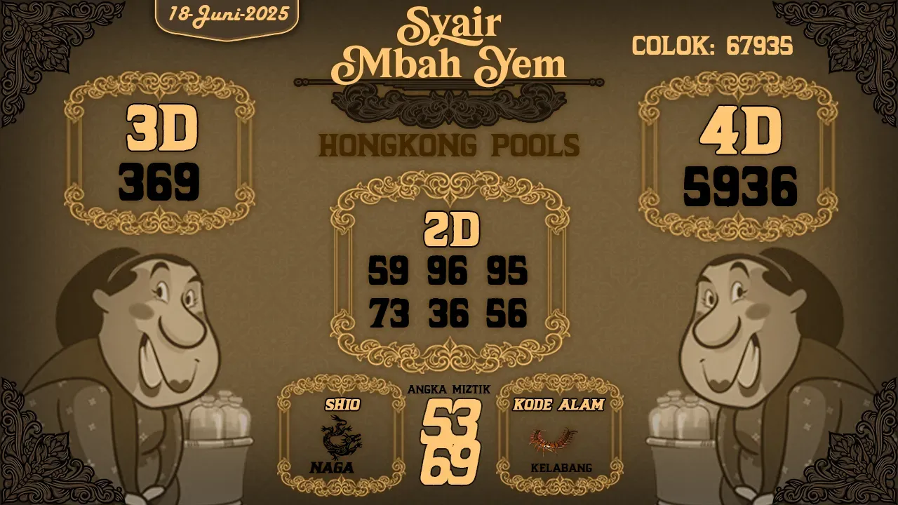 syair Mbah Yem Hongkong Pools 18 06 2025