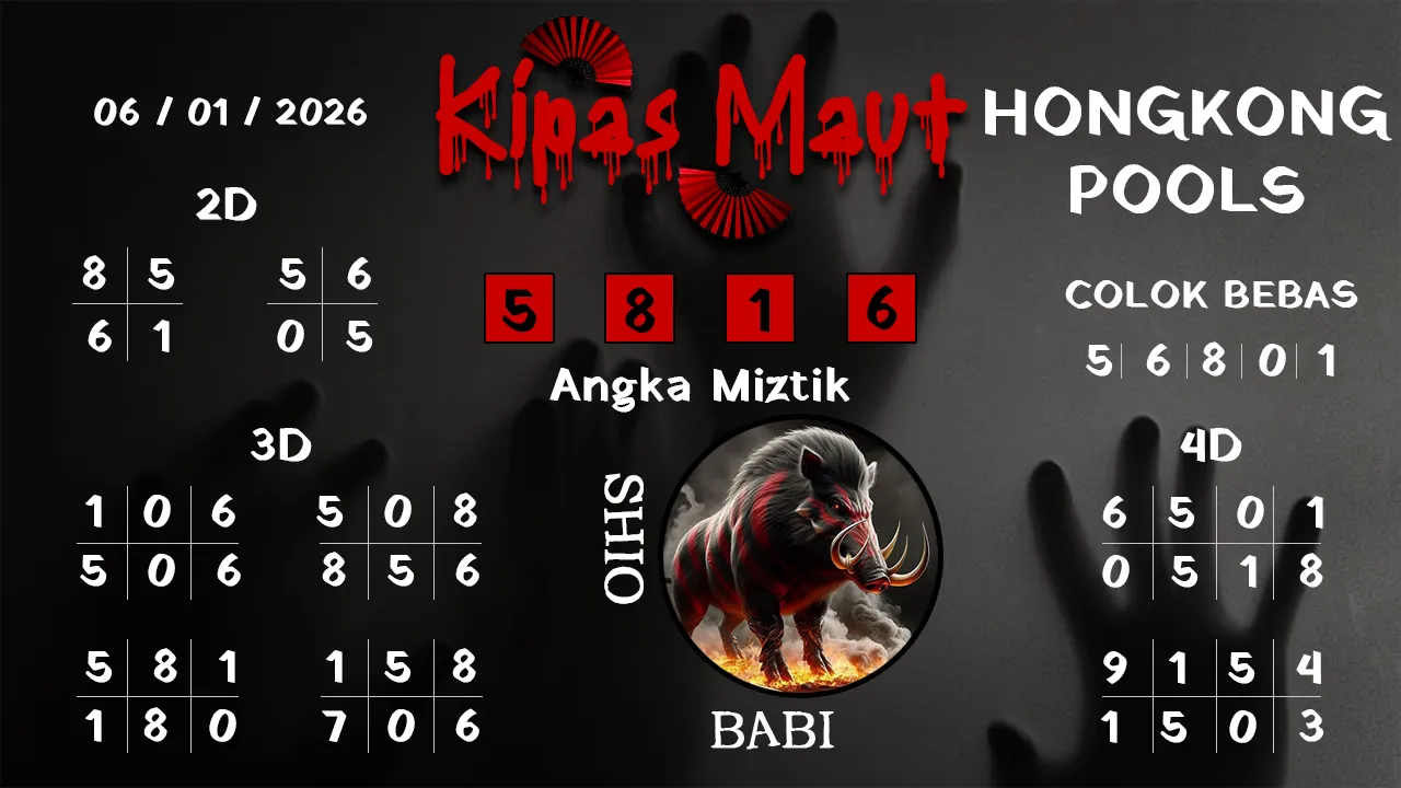 Syair kipas maut hongkong pools 06 01 2026