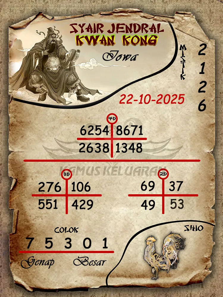 Syair Jendral Kwan Kong Iowa 22 10 2025