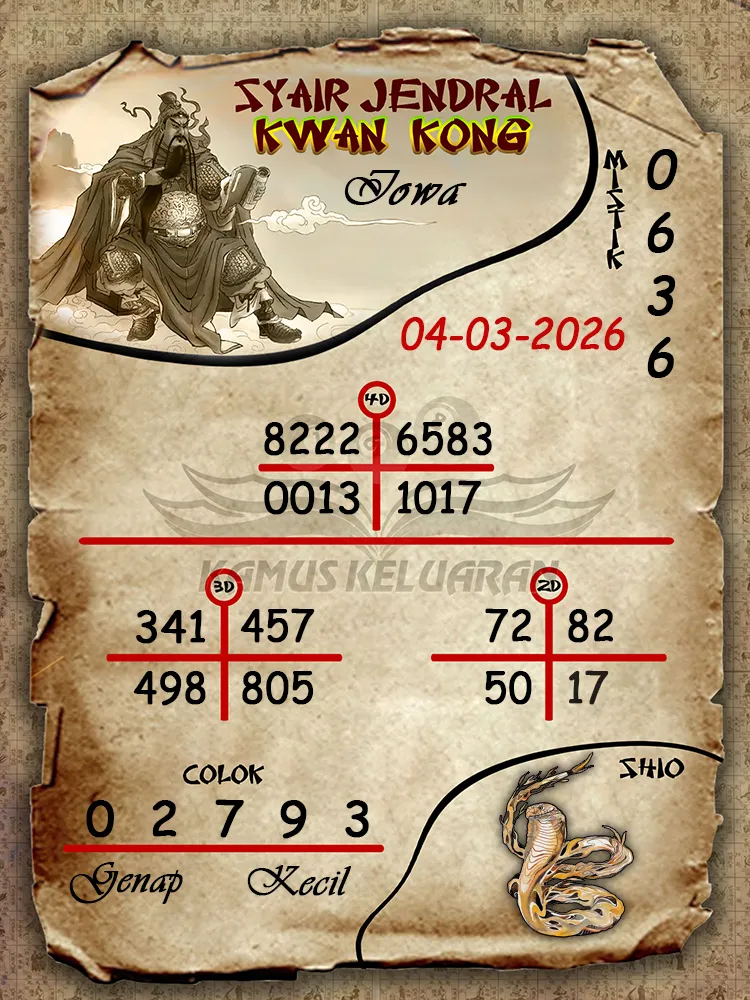 Syair Jendral Kwan Kong Iowa 04 03 2026