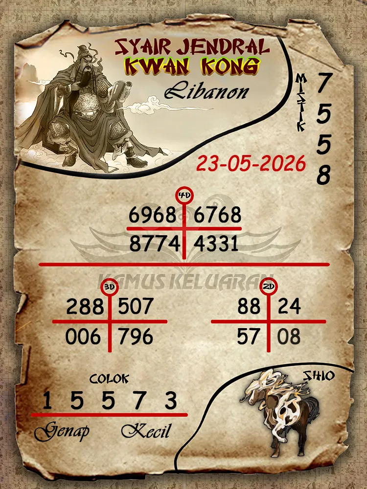 Syair Jendral Kwan Kong Libanon 23 05 2026
