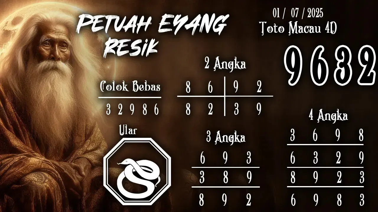 syair Prediksi Eyang Toto Macau 4D 01 07 2025