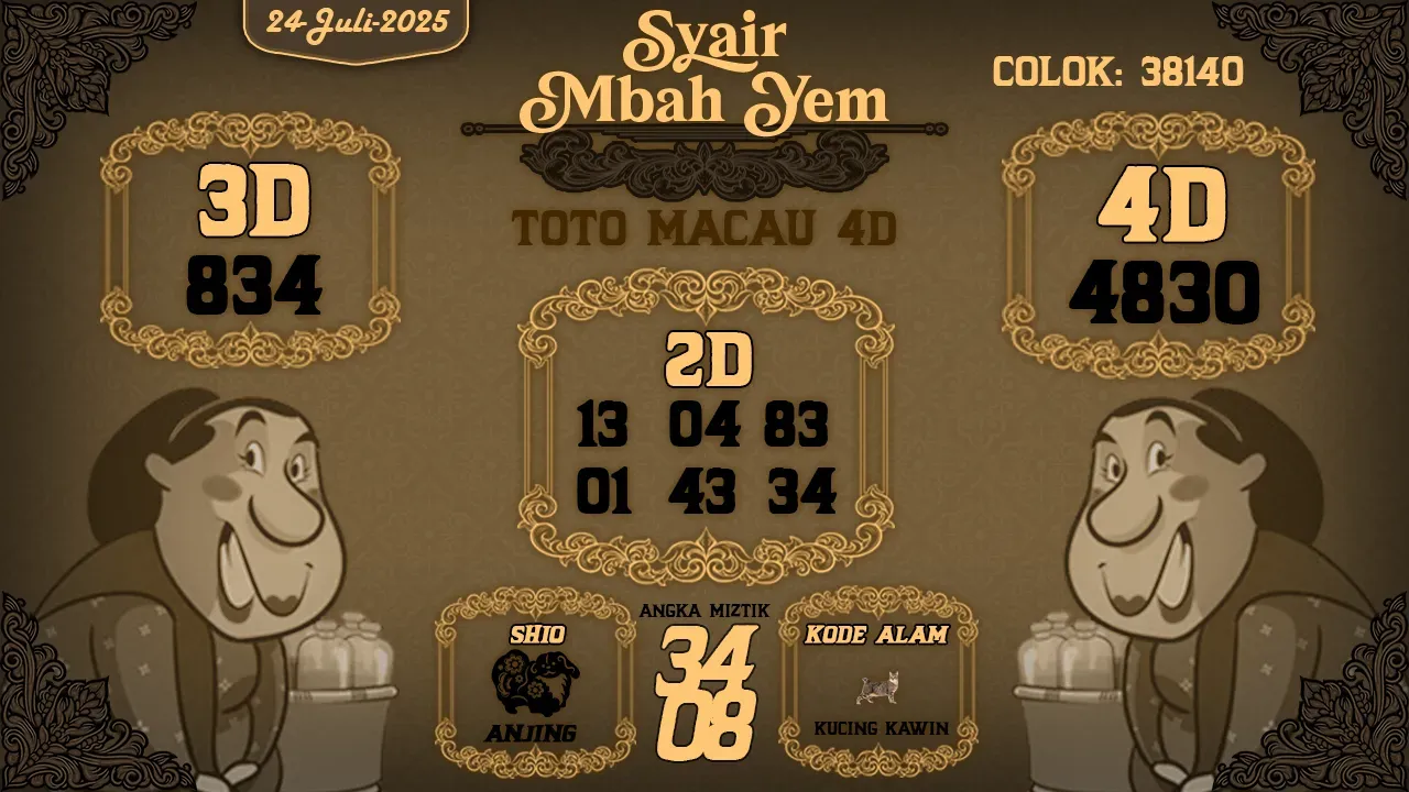 syair Mbah Yem Toto Macau 4D 24 07 2025