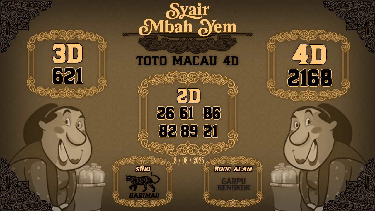 syair Mbah Yem Toto Macau 4D 18 08 2025