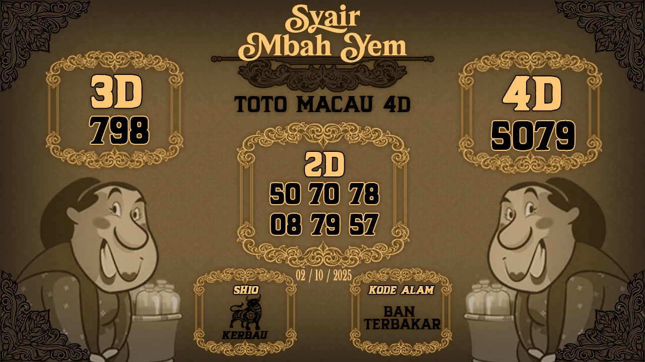 syair Mbah Yem Toto Macau 4D 02 10 2025