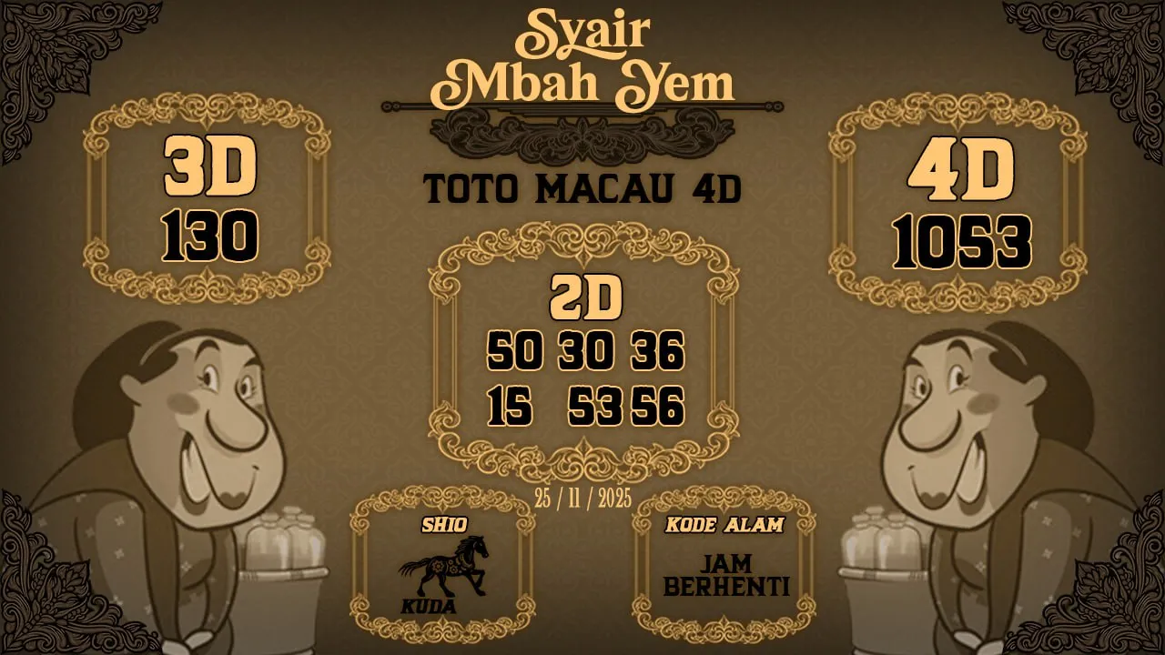 Syair Macau 4D Mbah Yem 25 11 2025