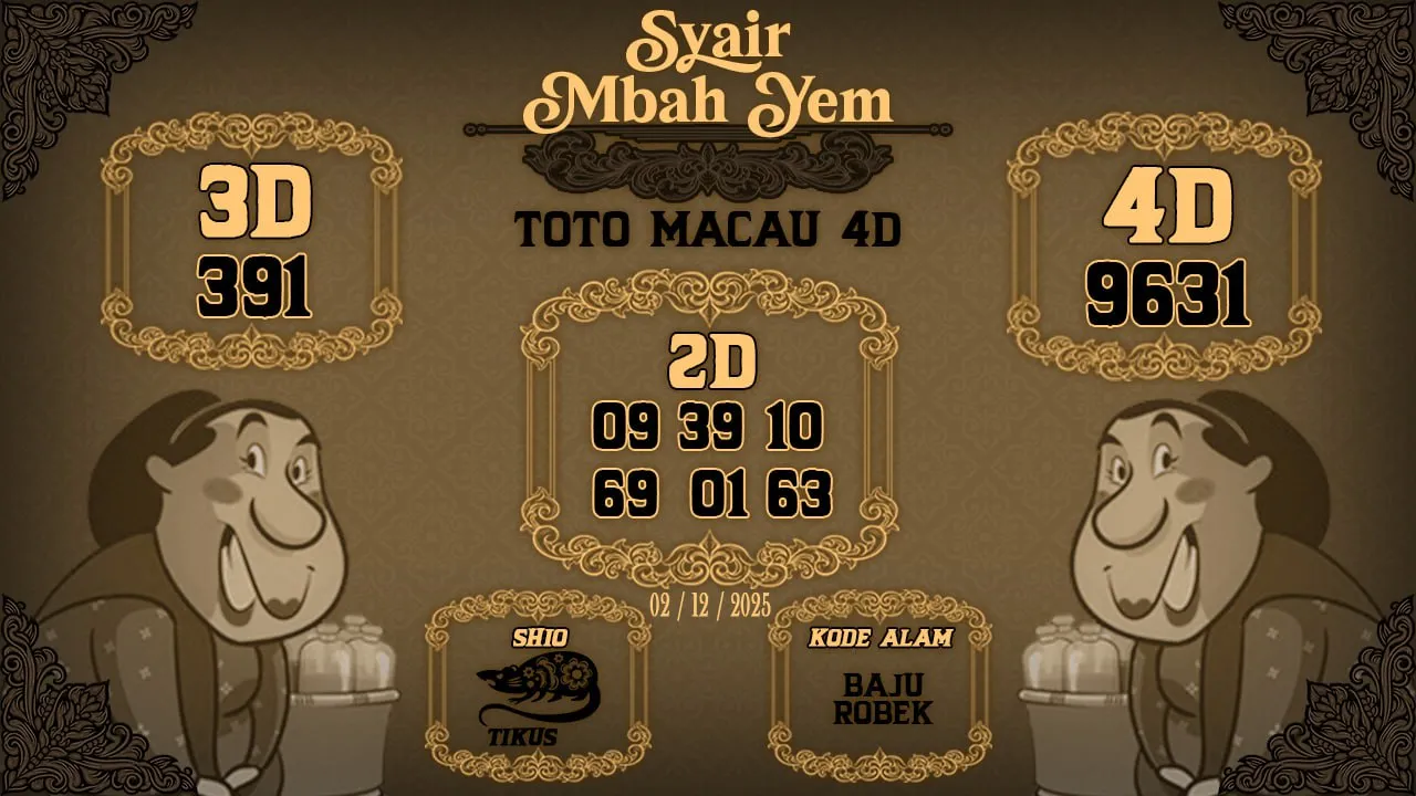 Syair Macau 4D Mbah Yem 02 12 2025