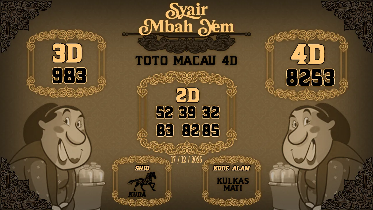 Syair Macau 4D Mbah Yem 17 12 2025
