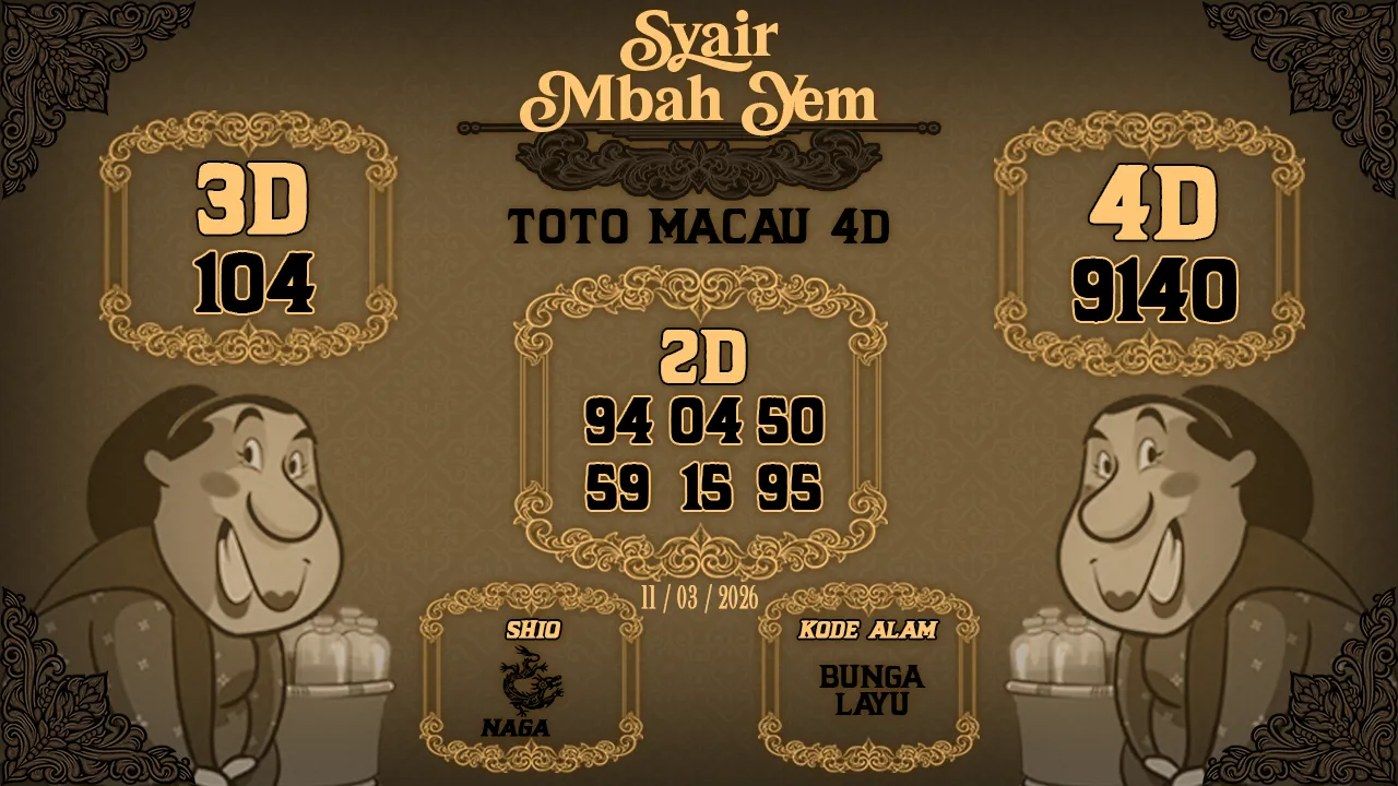 Syair Macau 4D Mbah Yem 11 03 2026