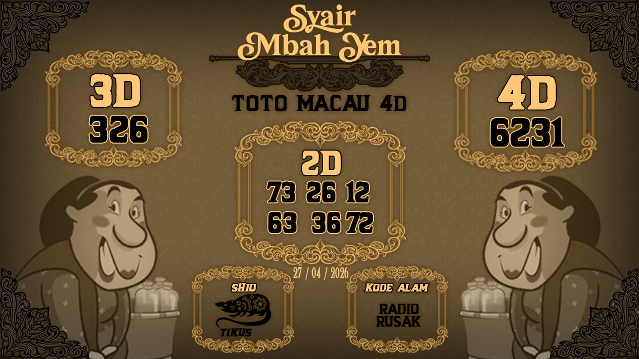 Syair Macau 4D Mbah Yem 27 04 2026