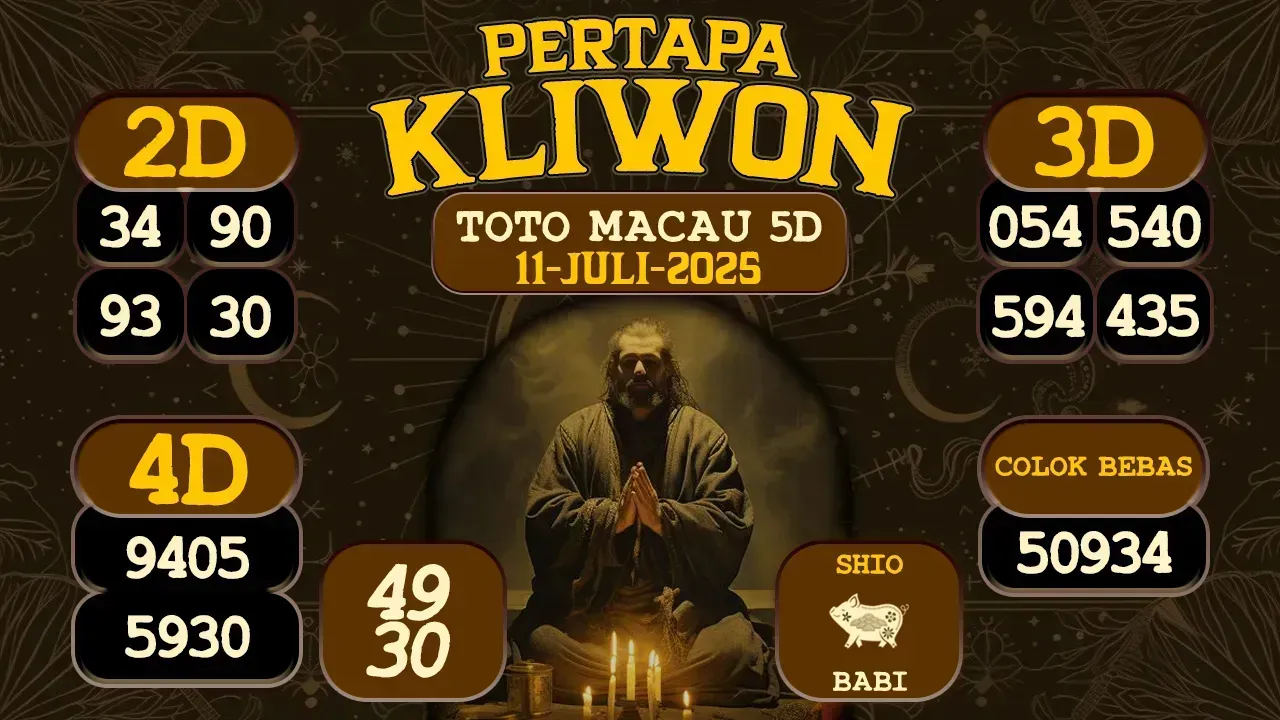 syair Pertapa Kliwon Toto Macau 5D 11 07 2025