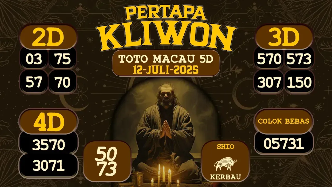 syair Pertapa Kliwon Toto Macau 5D 12 07 2025