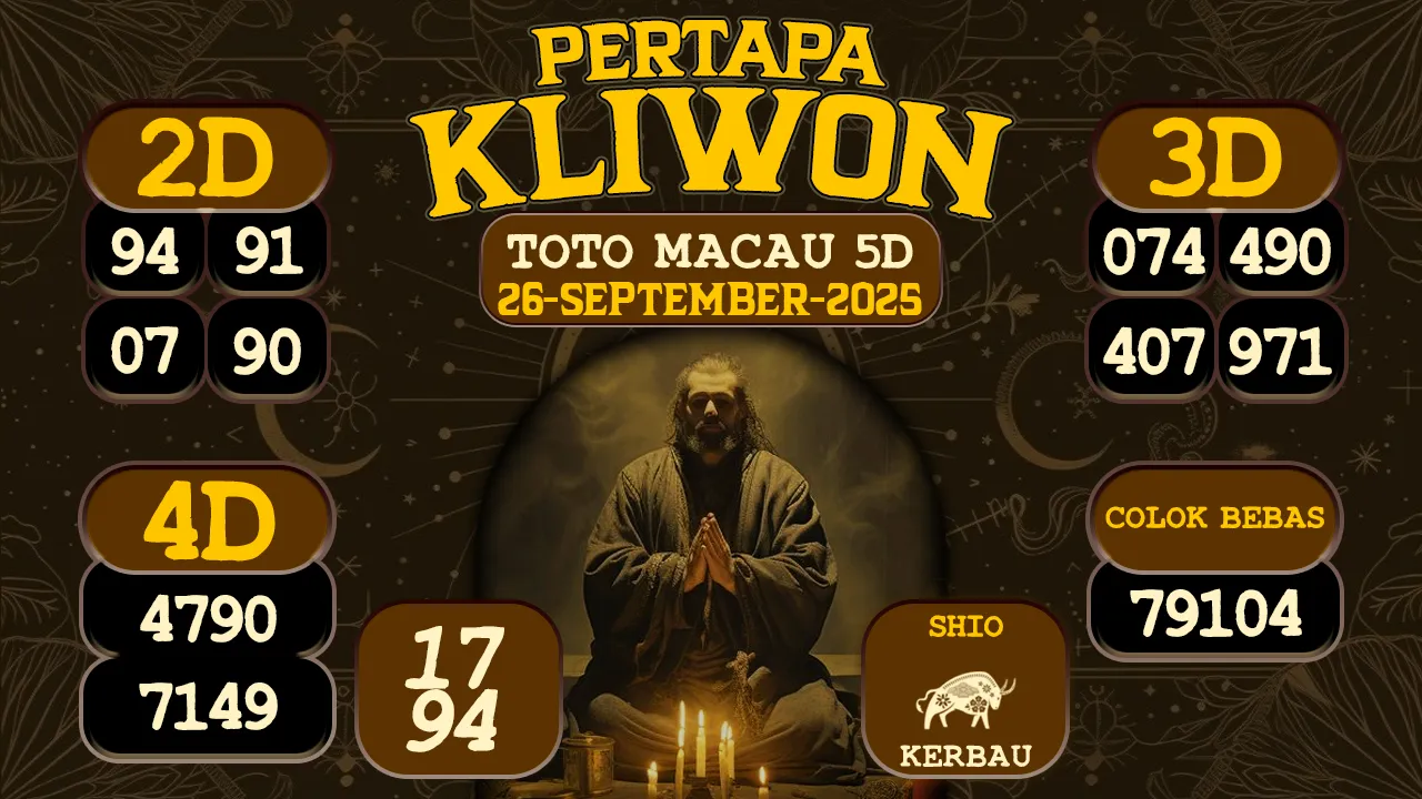 syair Pertapa Kliwon Toto Macau 5D 26 09 2025