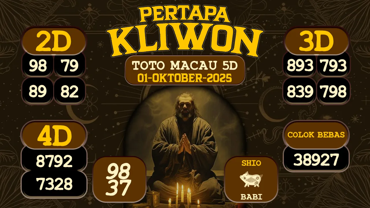 syair Pertapa Kliwon Toto Macau 5D 01 10 2025