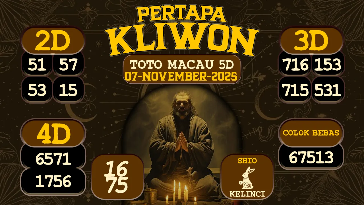 syair Pertapa Kliwon Toto Macau 5D 07 11 2025