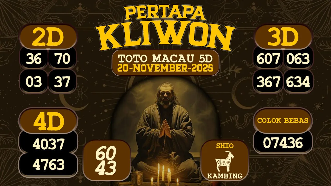 syair Pertapa Kliwon Toto Macau 5D 20 11 2025