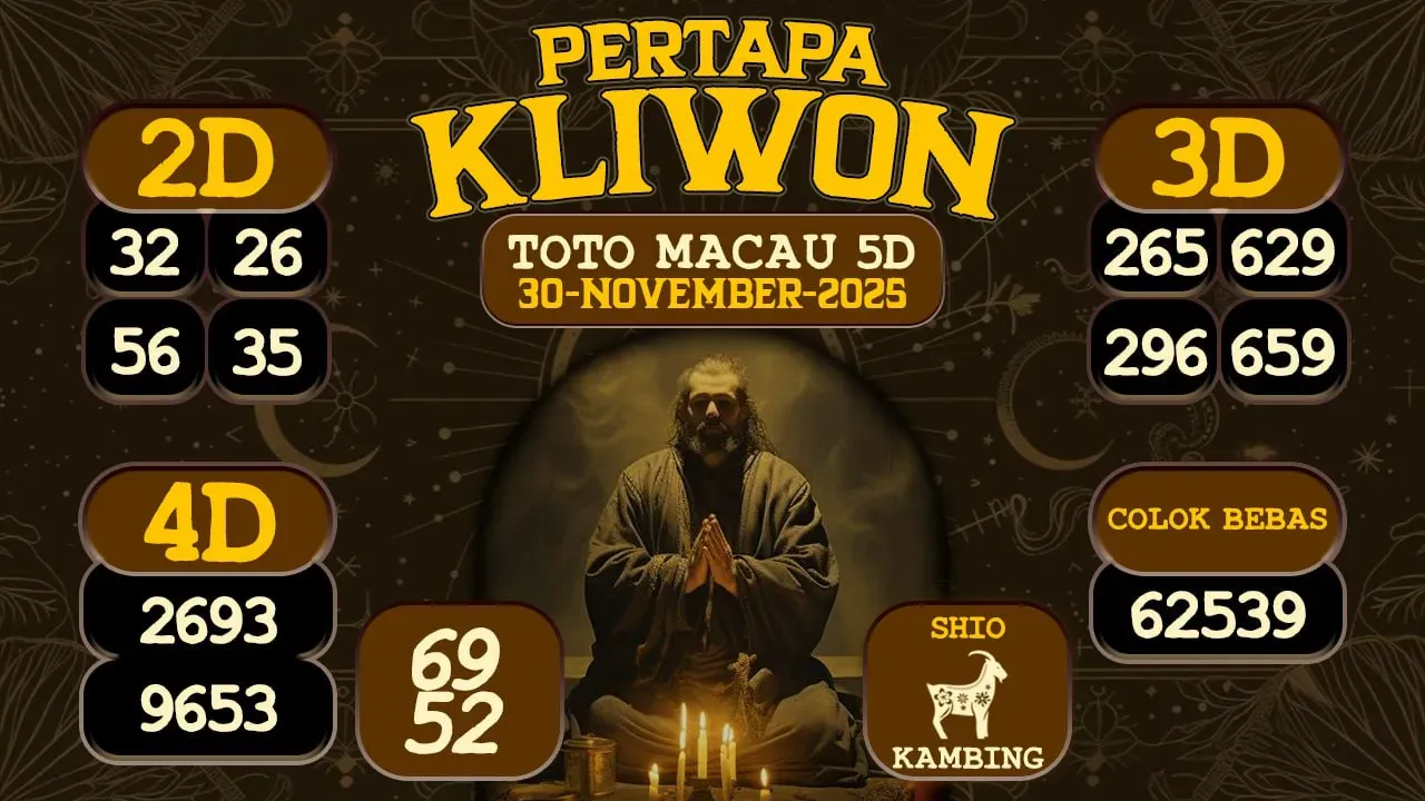 syair Pertapa Kliwon Toto Macau 5D 30 11 2025