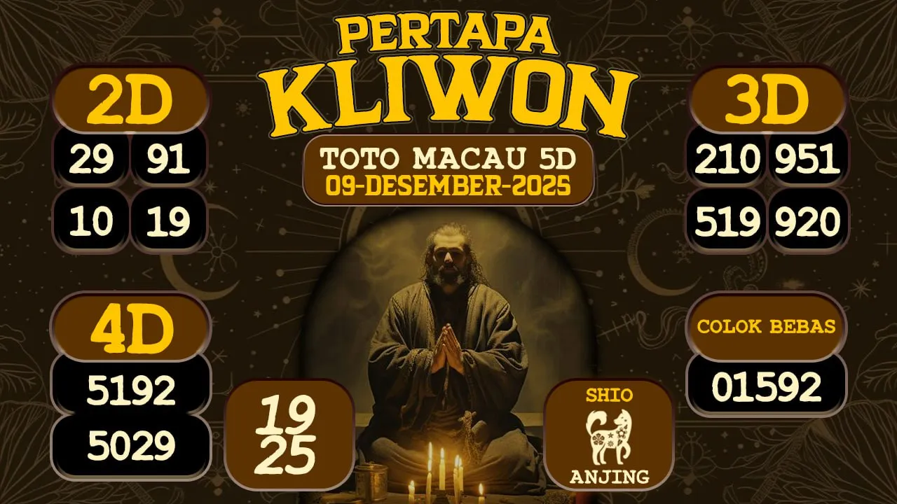 syair Pertapa Kliwon Toto Macau 5D 09 12 2025