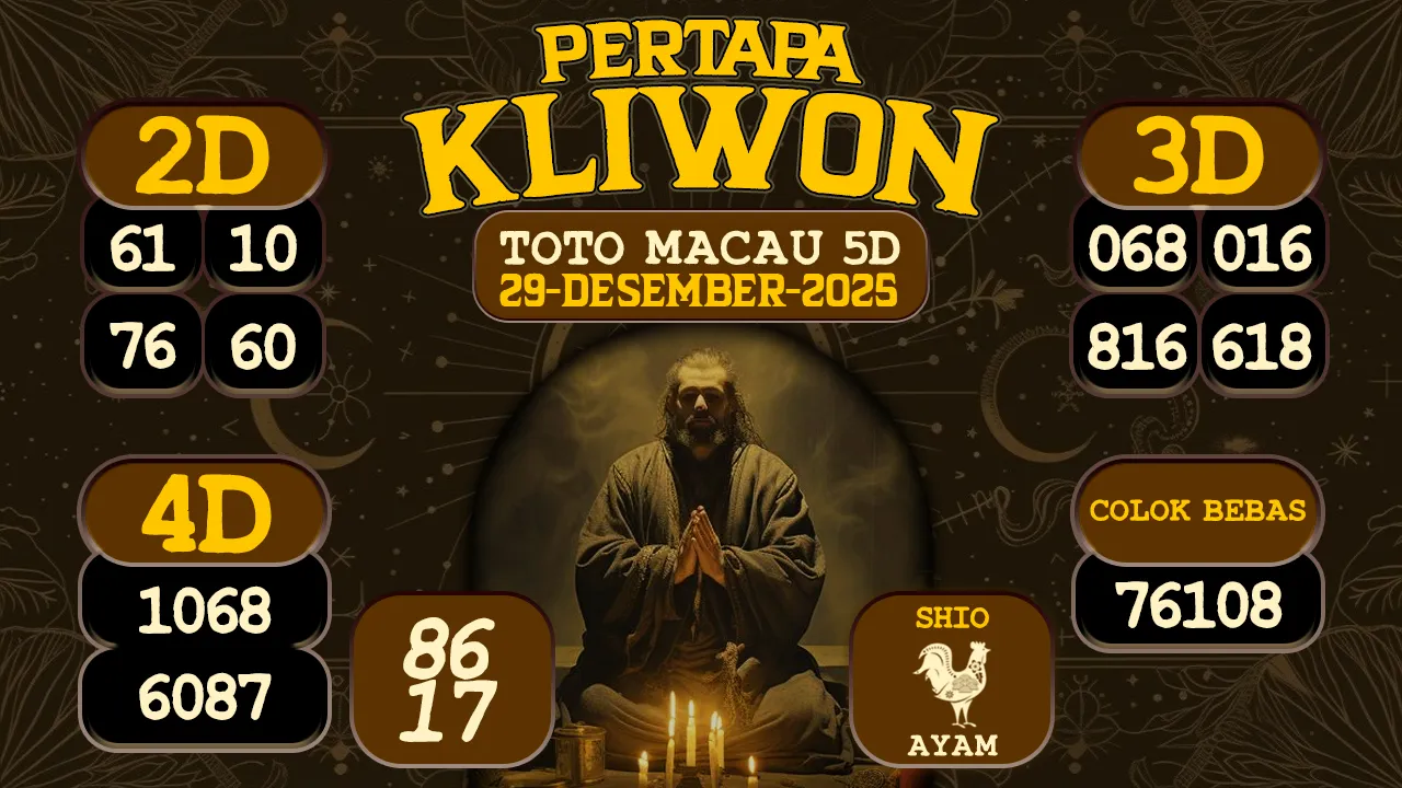 syair Pertapa Kliwon Toto Macau 5D 29 12 2025