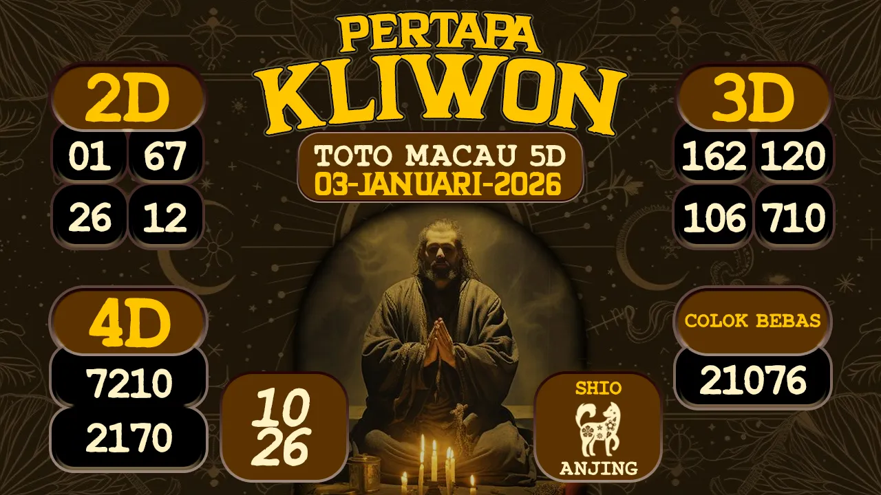 syair Pertapa Kliwon Toto Macau 5D 03 01 2026