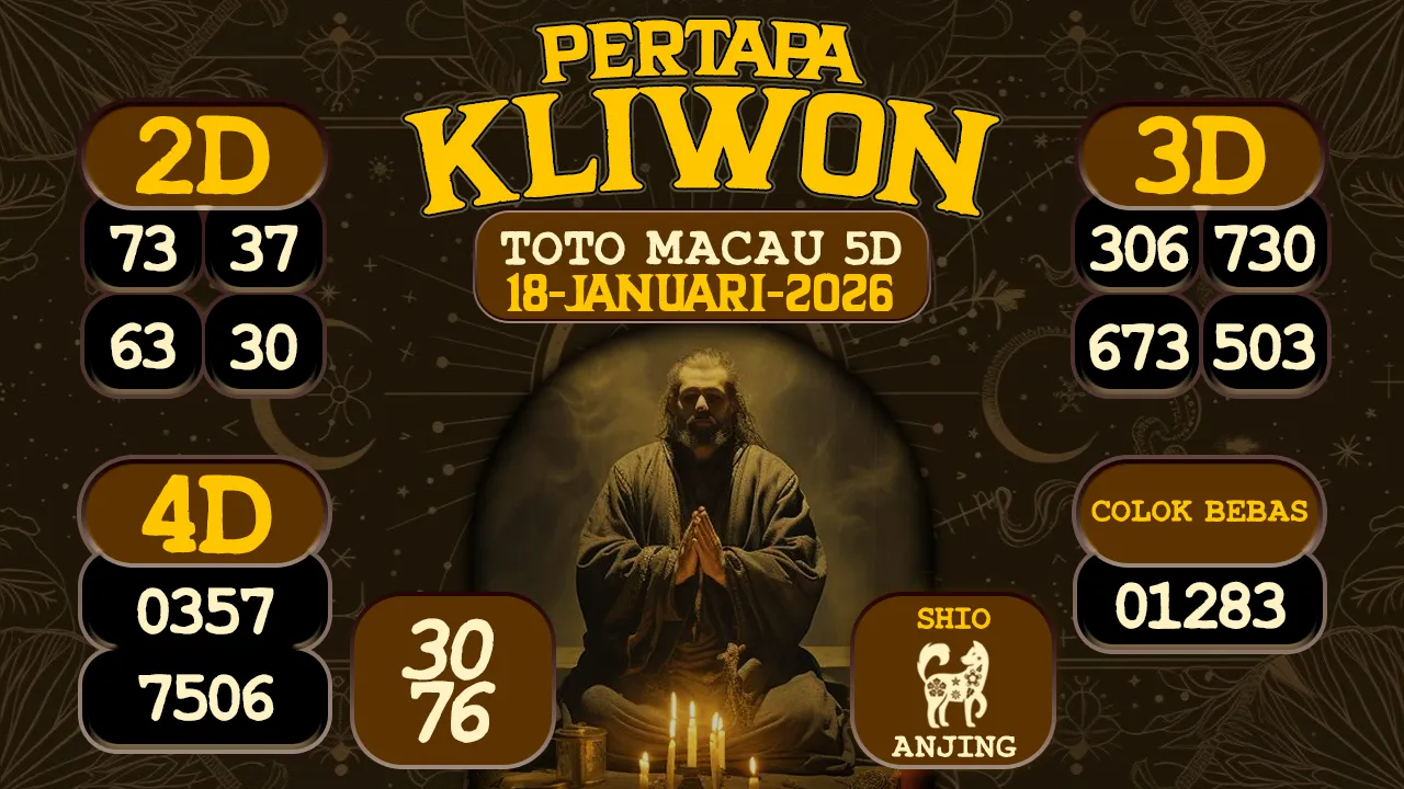 syair Pertapa Kliwon Toto Macau 5D 18 01 2026