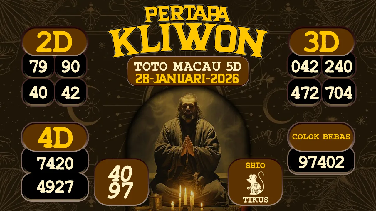 syair Pertapa Kliwon Toto Macau 5D 28 01 2026