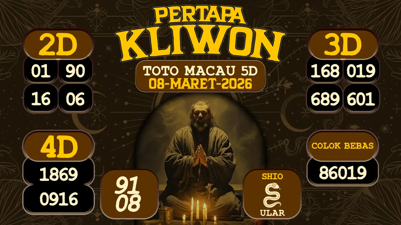 syair Pertapa Kliwon Toto Macau 5D 08 03 2026