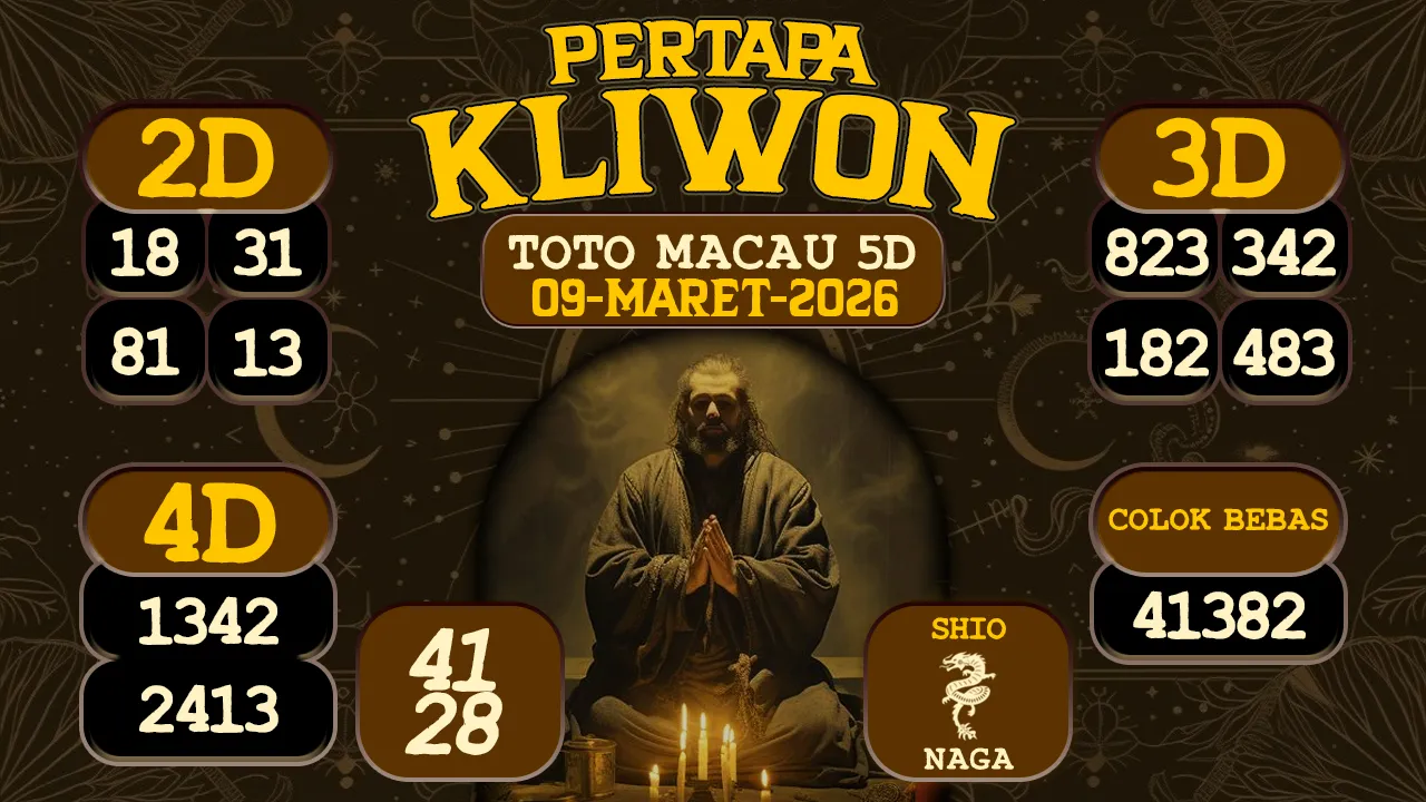 syair Pertapa Kliwon Toto Macau 5D 09 03 2026