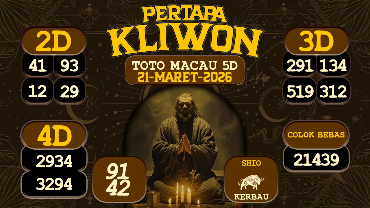 syair Pertapa Kliwon Toto Macau 5D 21 03 2026