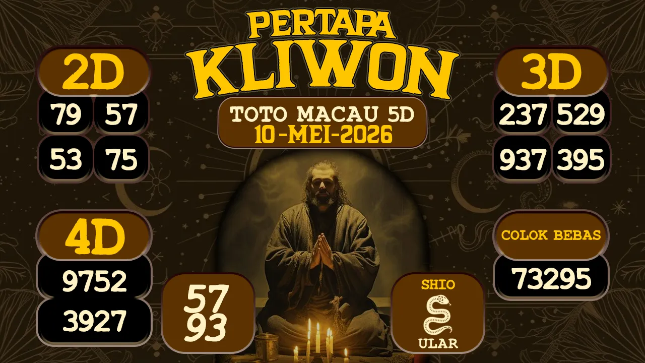 syair Pertapa Kliwon Toto Macau 5D 10 05 2026