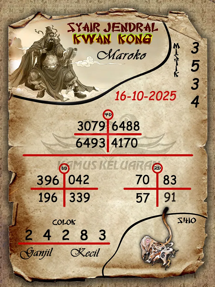 Syair Jendral Kwan Kong Maroko 16 10 2025
