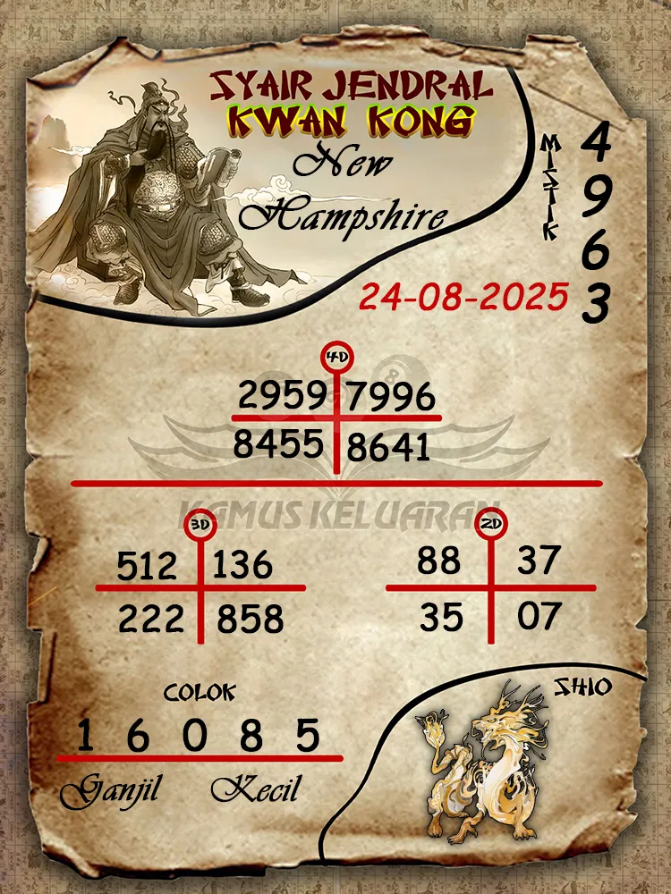 syair jendral kwan kong New Hampshire 24 08 2025