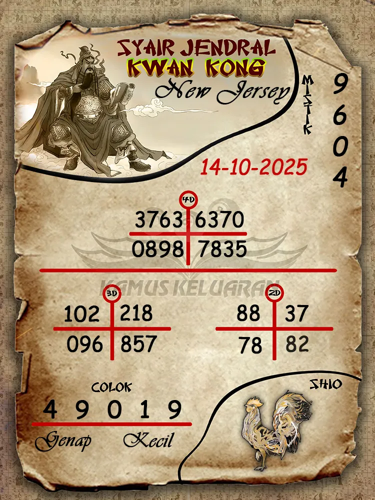 Syair Jendral Kwan Kong New Jersey 14 10 2025