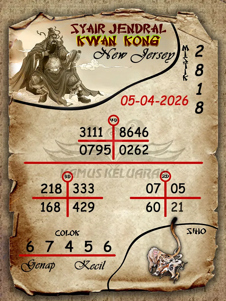 Syair Jendral Kwan Kong New Jersey 05 04 2026
