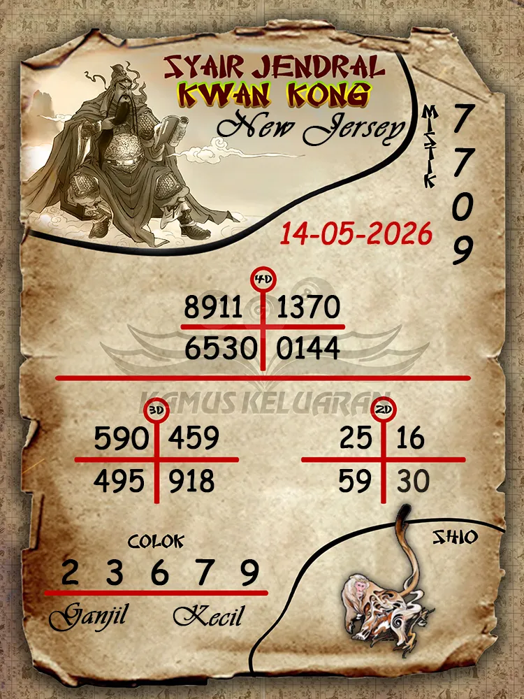 Syair Jendral Kwan Kong New Jersey 14 05 2026