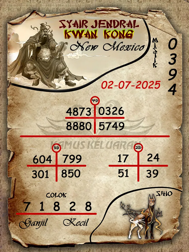 syair jendral kwan kong New Mexico 02 07 2025