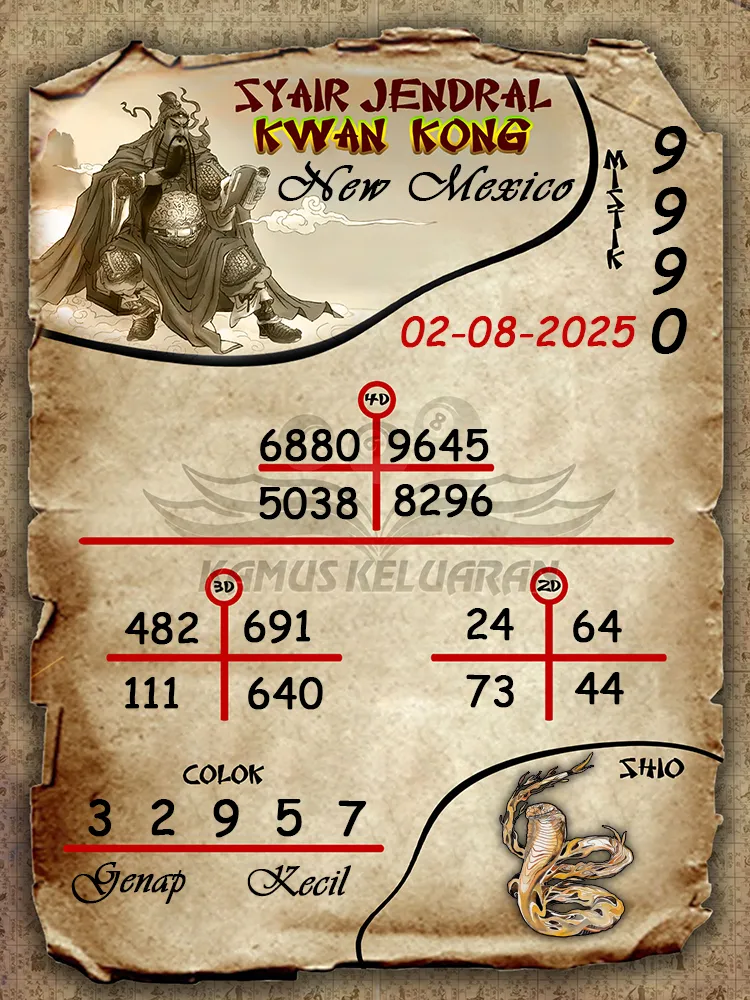 syair jendral kwan kong New Mexico 02 08 2025