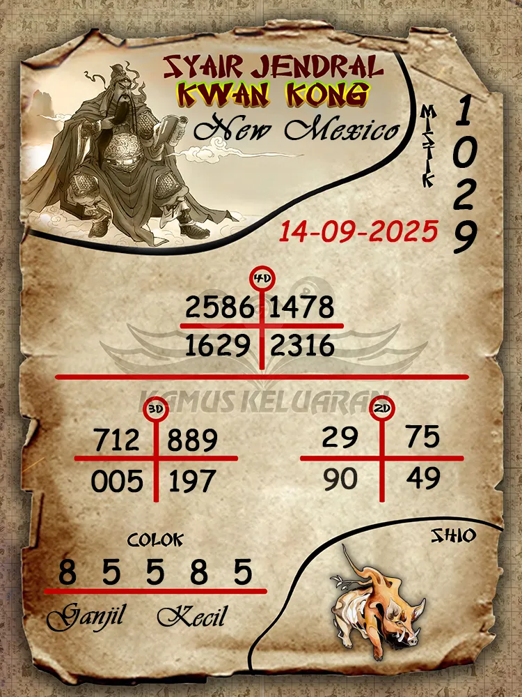 syair jendral kwan kong New Mexico 14 09 2025