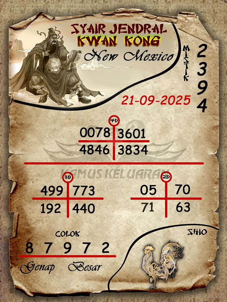 syair jendral kwan kong New Mexico 21 09 2025