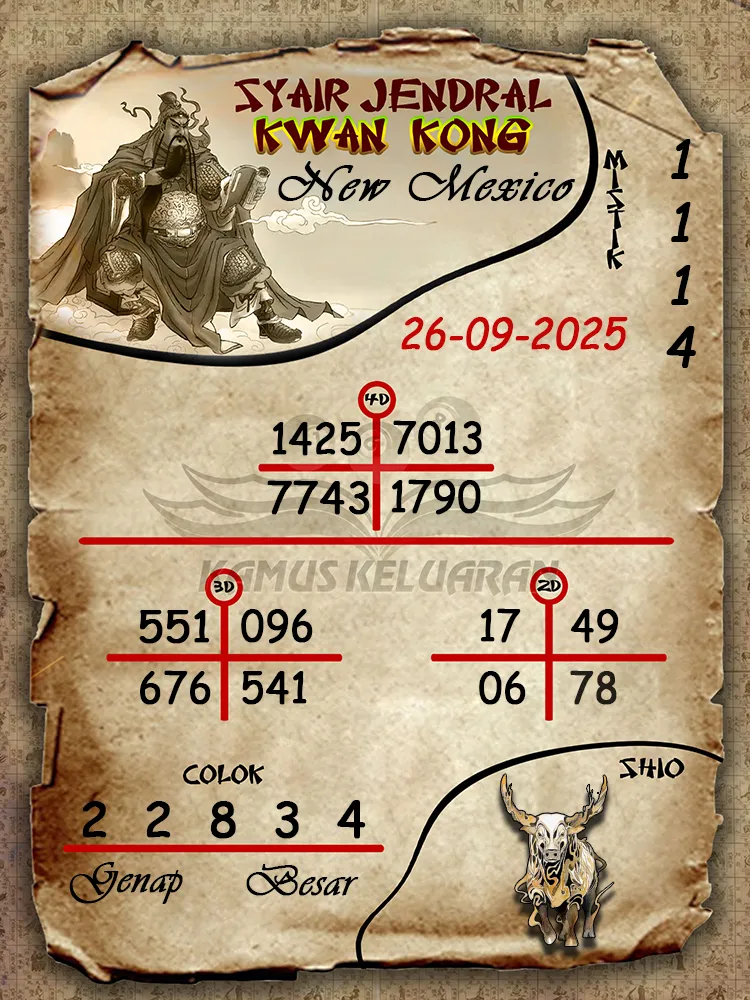 Syair jendral kwan kong New Mexico 26 09 2025