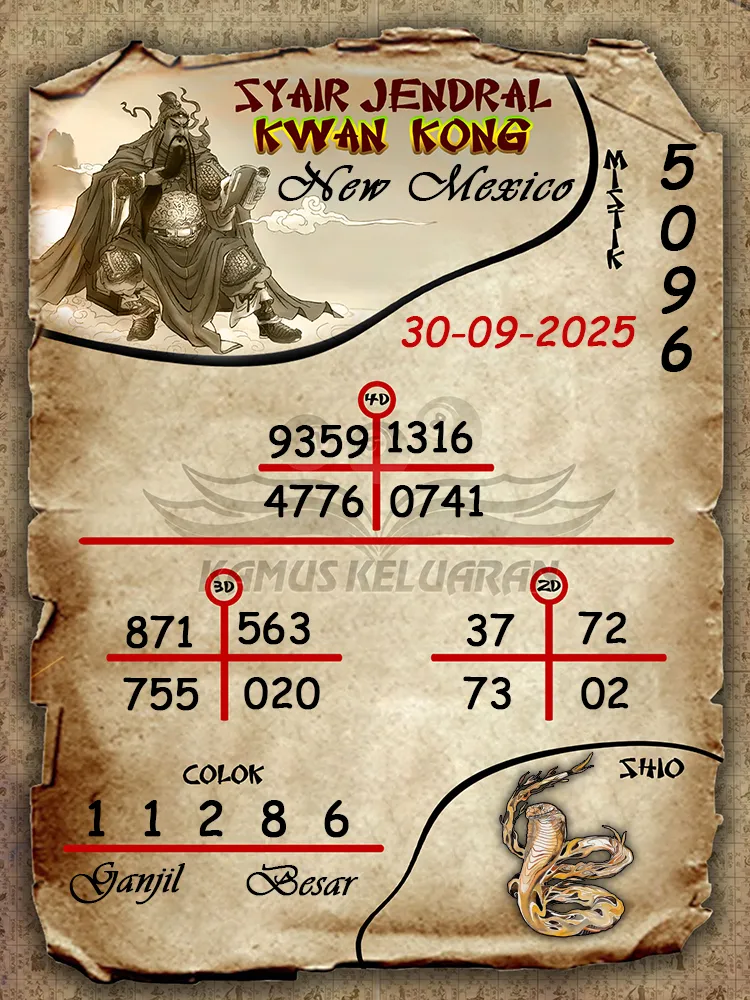Syair jendral kwan kong New Mexico 30 09 2025