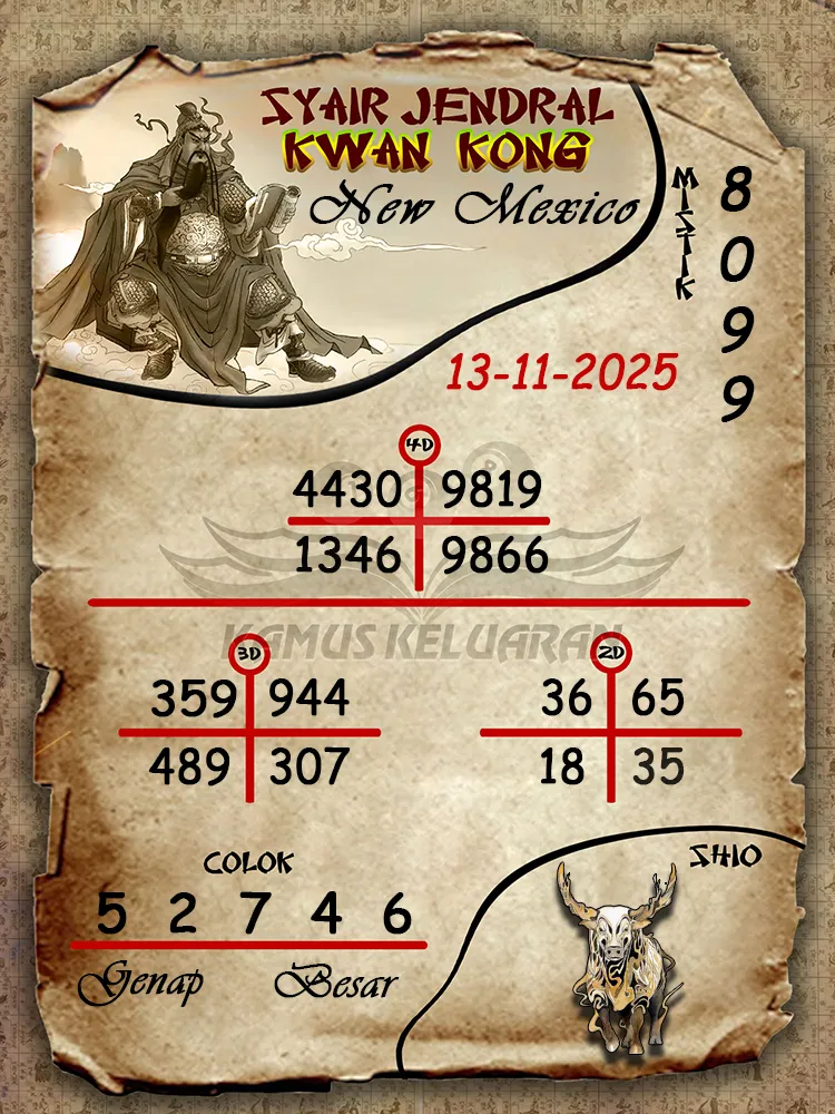 Syair Jendral Kwan Kong New Mexico 13 11 2025