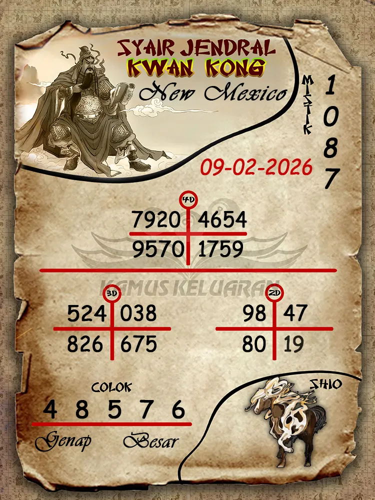 Syair Jendral Kwan Kong New Mexico 09 02 2026