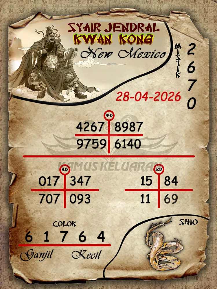 Syair Jendral Kwan Kong New Mexico 28 04 2026